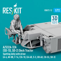 A/S32A-32A (SD-1D, SD-2) Deck Tractor Spotting dolly with driver (A-6, AV-8B, F-14, F/A-18, EA-6B, S-3, UH-60, CH-53, SH-3) (3D Printed model kit)