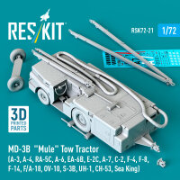 MD-3B Mule Tow Tractor (A-3, A-4, RA-5C, A-6, EA-6B, E-2C, A-7, C-2, F-4, F-8, F-14, F/A-18, OV-10, S-3B, UH-1, CH-53, Sea King) (3D Printed model kit)
