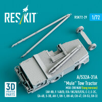 A/S32A-31A Mule Tow Tractor MSU-200 NAV (long version) (AV-8B, F-14B/D, F/A-18C/D/E/F/G, C-2, E-2?, EA-6B, S-3B, AH-1, UH-1, UH-60, CH-47, CH-53, SH-3) (3D Printed model kit)