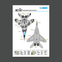 MiG-29 Fulcrum 9-13 (White 57) Digital (Pixel) Ukrainian Air Forces for GWH kit (Main Decals with Stencils & Masks for painting)