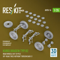Kubelwagen typ.82 road wheels set (5 pcs) off-road tires...