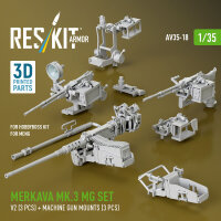 Merkava Mk.3 MG set, V2 (3 pcs) + machine gun mounts (3...