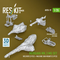 Merkava Mk.3 MG set w\cover (3 pcs) + machine gun mounts...
