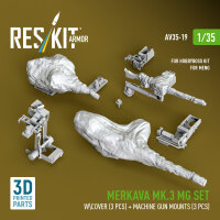Merkava Mk.3 MG set w\cover (3 pcs) + machine gun mounts...