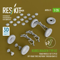 Kubelwagen typ.82 road wheels set (5 pcs) off-road tires...