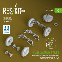 Kubelwagen typ.82 road wheels set (5 pcs) sand tires...