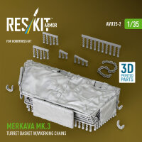 Merkava Mk.3 turret basket w/working chains for HobbyBoss...