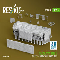 Merkava Mk.3 turret basket w/working chains for Meng kit...