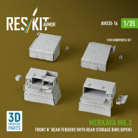 Merkava Mk.3 Front n Rear fenders with Rear stowage bins...