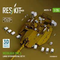 Merkava Mk.3 large exterior detail set V1 (3D Printed)...