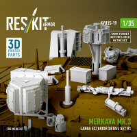 Merkava Mk.3 large exterior detail set V1 (3D Printed)...