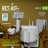 Merkava Mk.3 large exterior detail set V1 (3D Printed)...