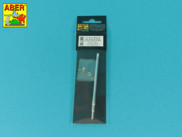 90 mm M3 barrel with thread protector for tank destroyer M36