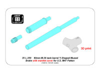 90 mm barrel Y-Shaped Muzzel Brake with mantlet for M47