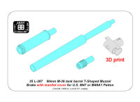 90 mm M-36 tank barrel T-shaped Muzzle Brake with mantlet...