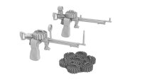 Lewis machine gun (two - with ring/bead and reflector gun sights) for Airfix