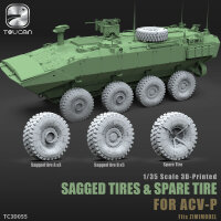 SAGGED TIRES & SPARE TIRE FOR ACV-P