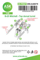 B-25 Mitchell Top Dorsal turret - gun set for HK Model