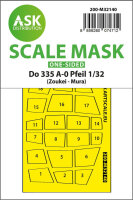 Dornier Do 335A-0 Pfeil one-sided mask for Zoukei Mura