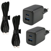 2x Fast charger + USB-C cable.