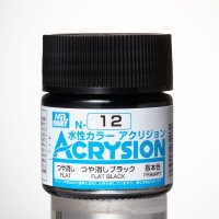 Mr Hobby -Gunze Acrysion (10 ml) Flat Black